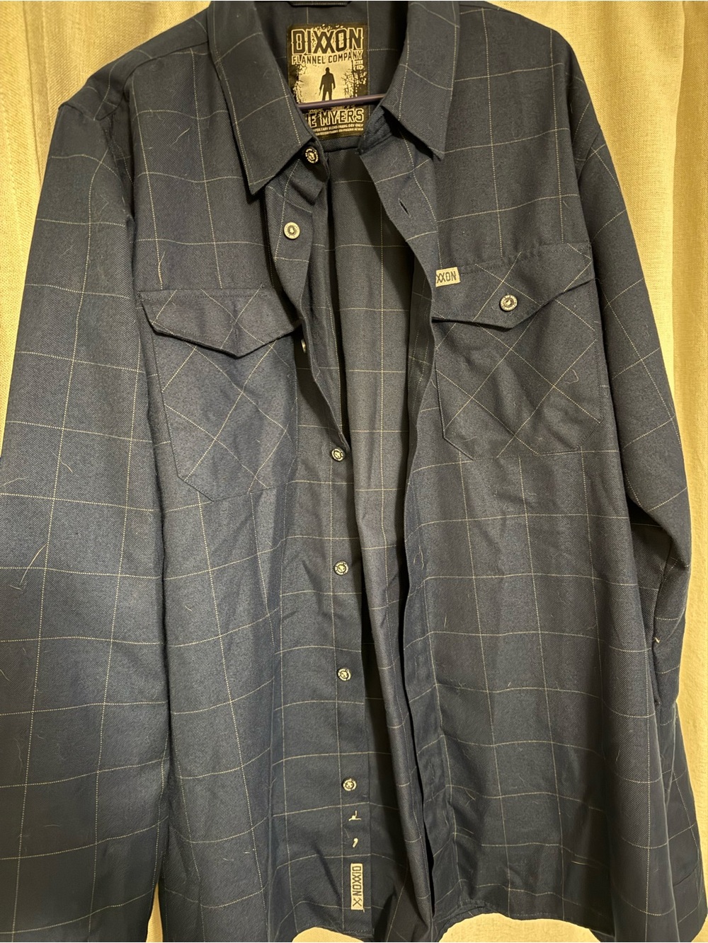 DIXXON Navy Windowpane Button-Down Shirt